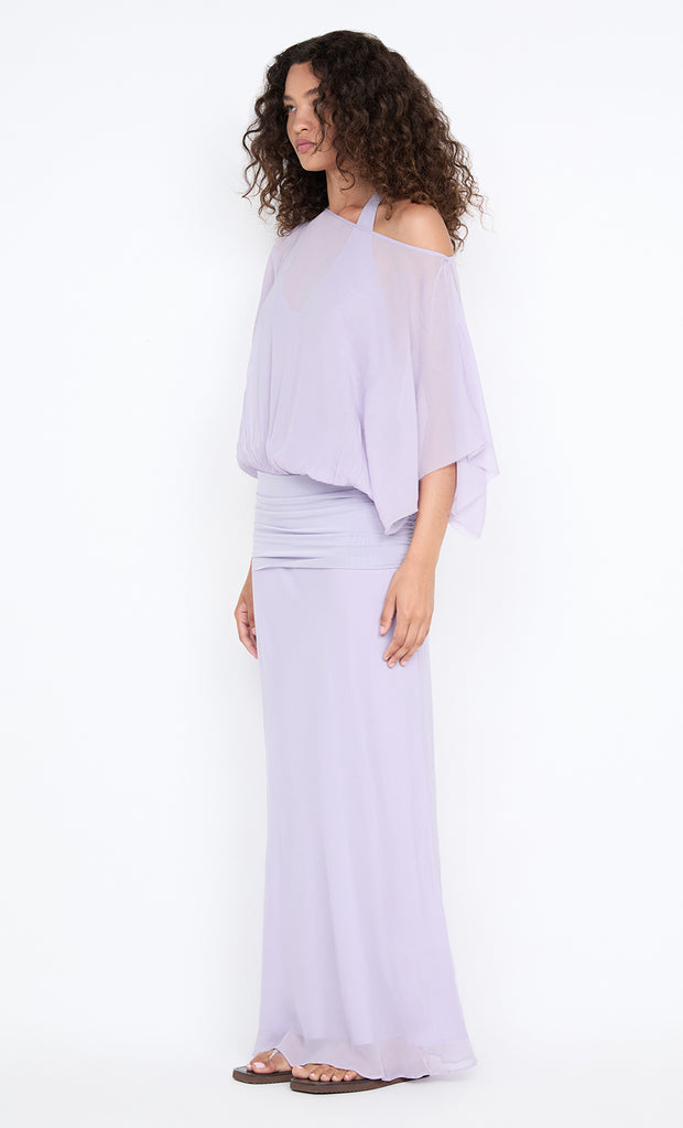 DELILAH OVERLAY MAXI DRESS - WISTERIA