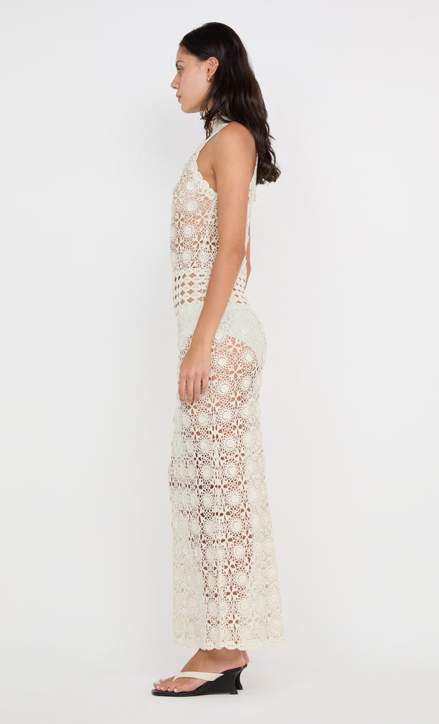 ANIA HALTER MAXI DRESS - IVORY