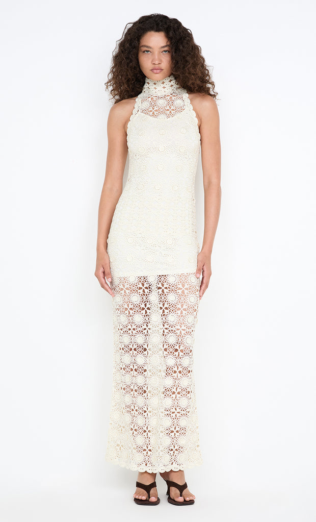ANIA HALTER MAXI DRESS - IVORY