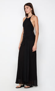 DELILAH HALTER MAXI DRESS - BLACK