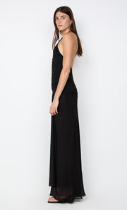 DELILAH HALTER MAXI DRESS - BLACK