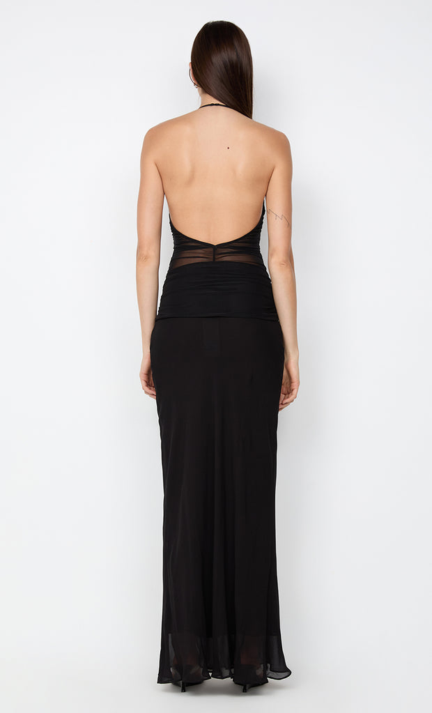 DELILAH HALTER MAXI DRESS - BLACK