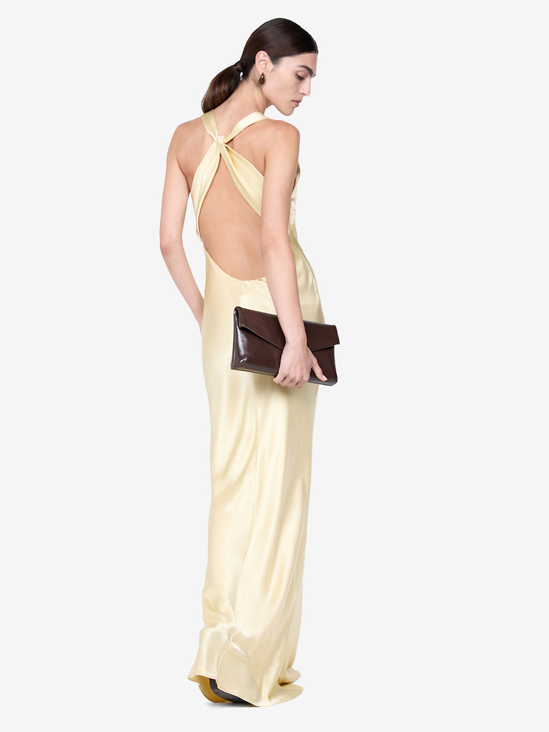 GIA HALTER MAXI DRESS - WHEAT
