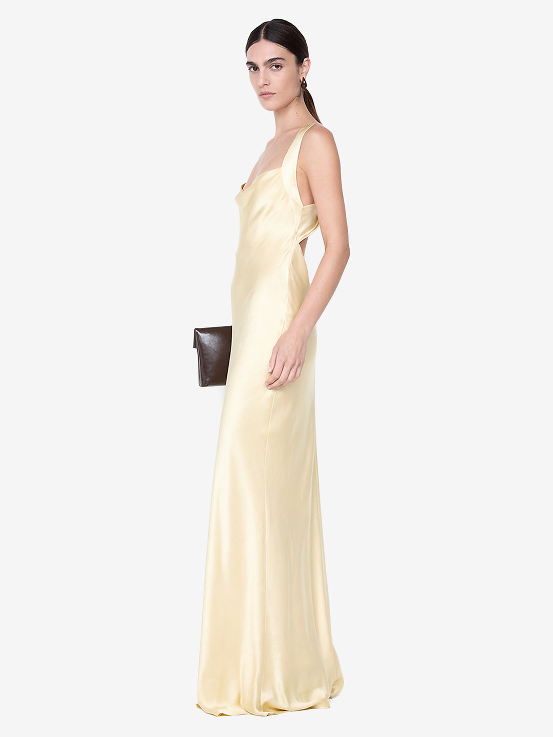 GIA HALTER MAXI DRESS - WHEAT