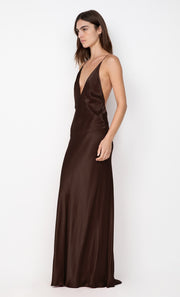 ARIAHN MAXI DRESS - DARK CHOCOLATE