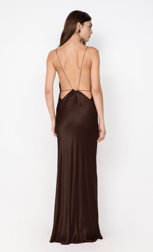 ARIAHN MAXI DRESS - DARK CHOCOLATE