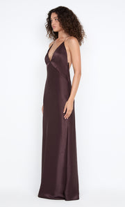 ARIAHN MAXI DRESS - DARK CHOCOLATE