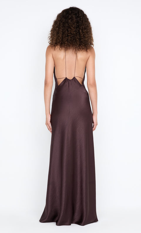 ARIAHN MAXI DRESS - DARK CHOCOLATE