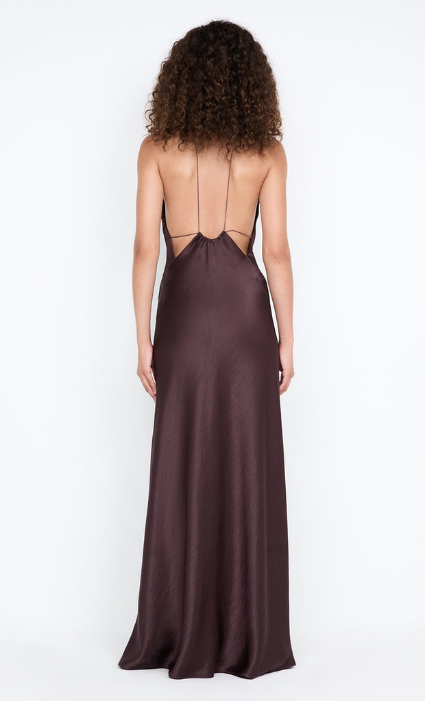 ARIAHN MAXI DRESS - DARK CHOCOLATE