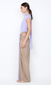 CONNI TWIST MAXI DRESS - WISTERIA/TAUPEE