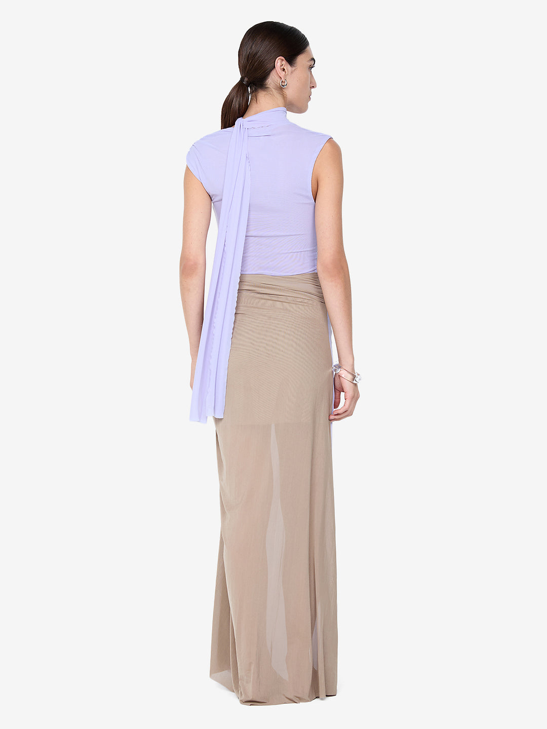 CONNI TWIST MAXI DRESS - WISTERIA/TAUPE