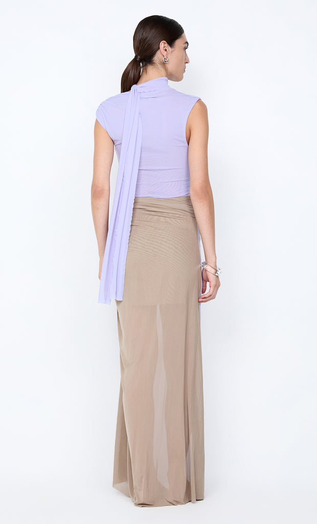 CONNI TWIST MAXI DRESS - WISTERIA/TAUPEE