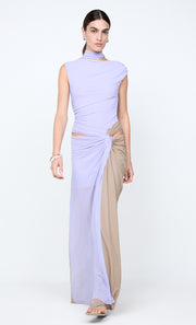 CONNI TWIST MAXI DRESS - WISTERIA/TAUPEE