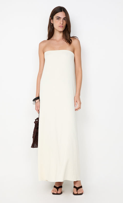 JOLENE STRAPLESS DRESS - IVORY