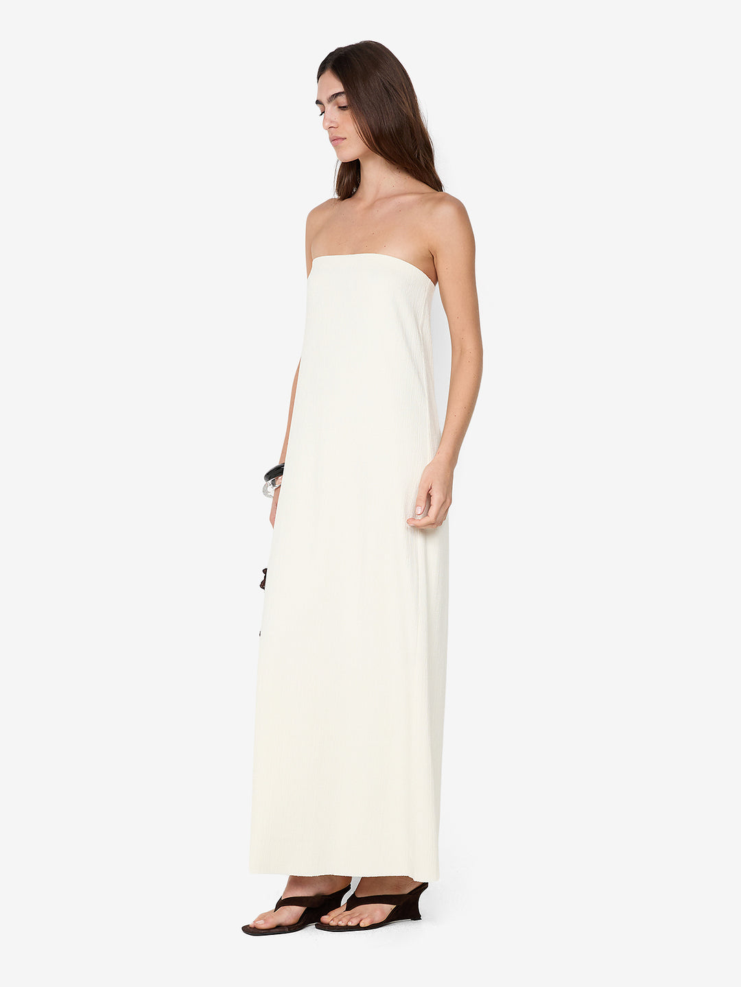 JOLENE STRAPLESS DRESS - IVORY