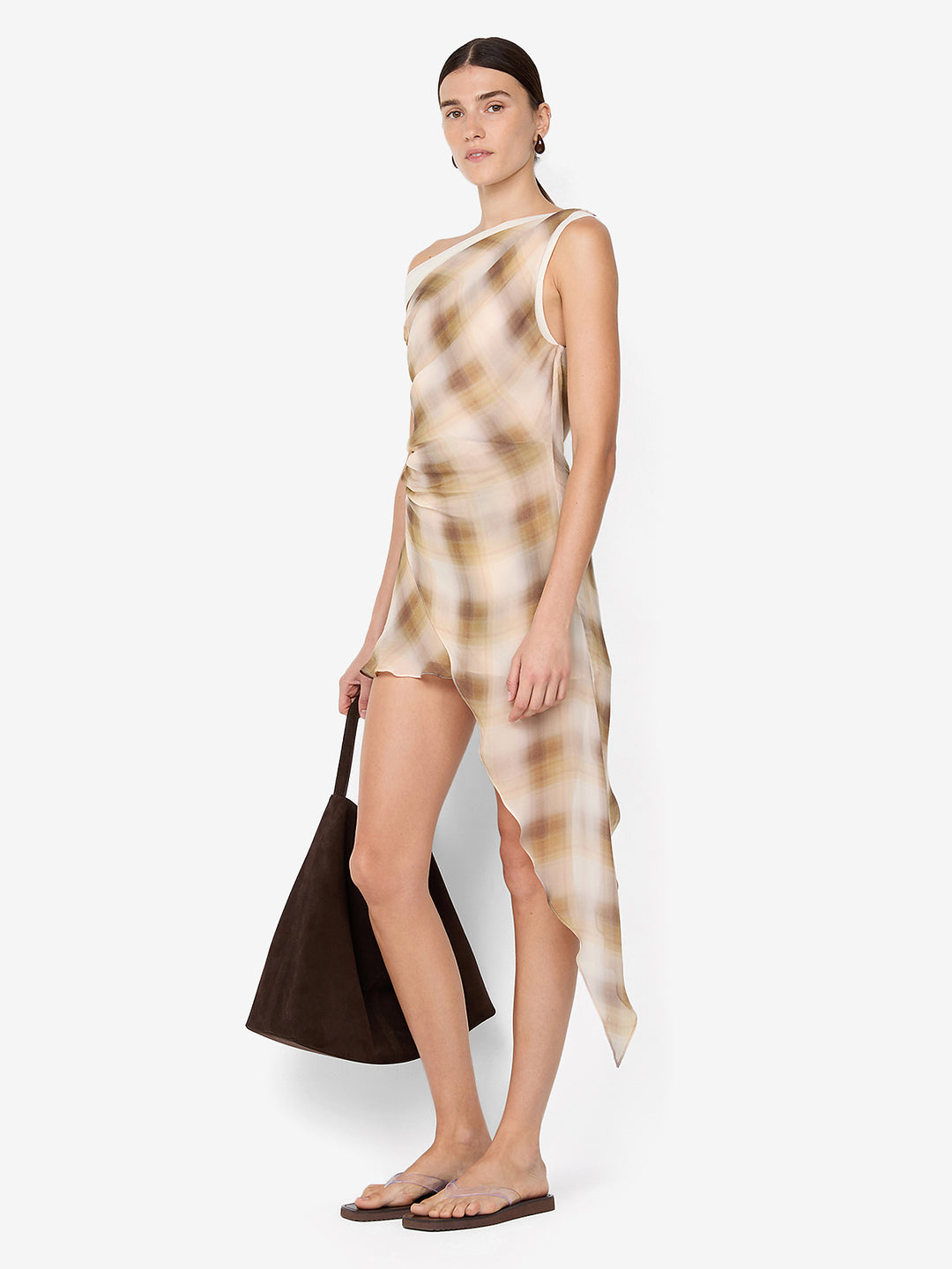 ELIANA MINI DRESS - DUNE CHECK