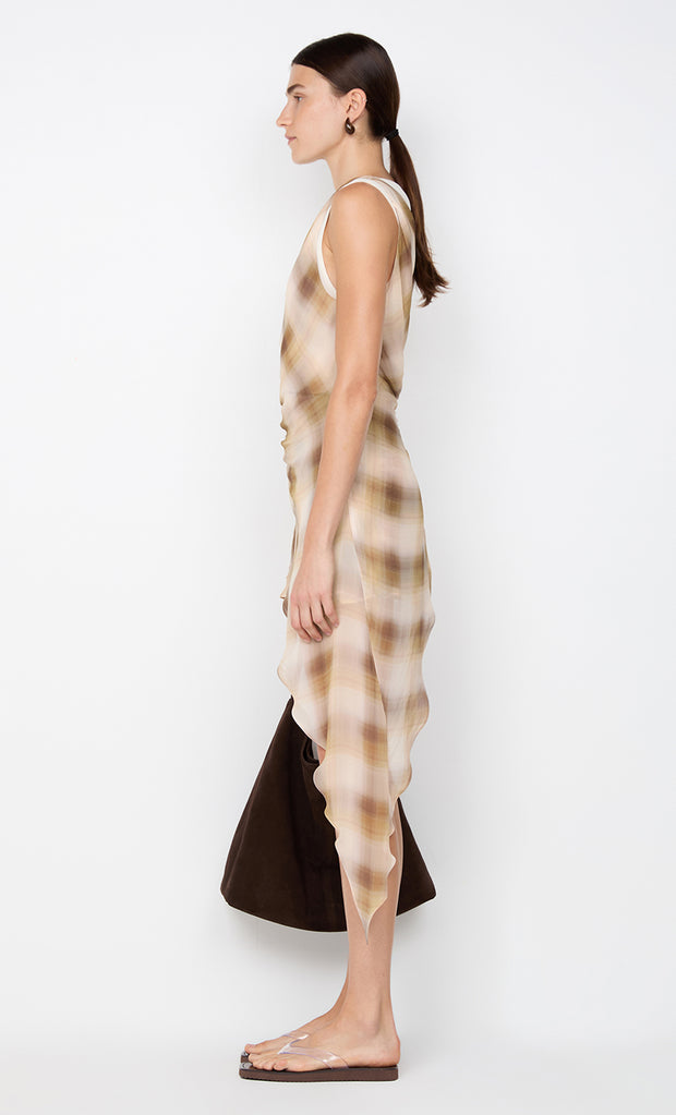 ELIANA MINI DRESS - DUNE CHECK