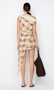 ELIANA MINI DRESS - DUNE CHECK