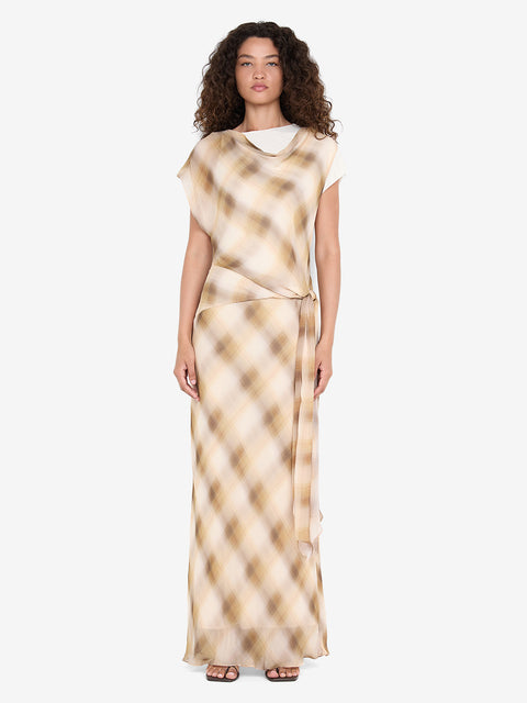 ELIANA MAXI DRESS - DUNE CHECK
