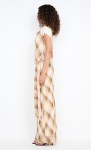 ELIANA MAXI DRESS - DUNE CHECK