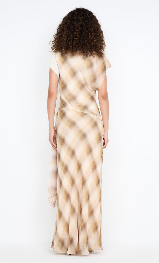 ELIANA MAXI DRESS - DUNE CHECK