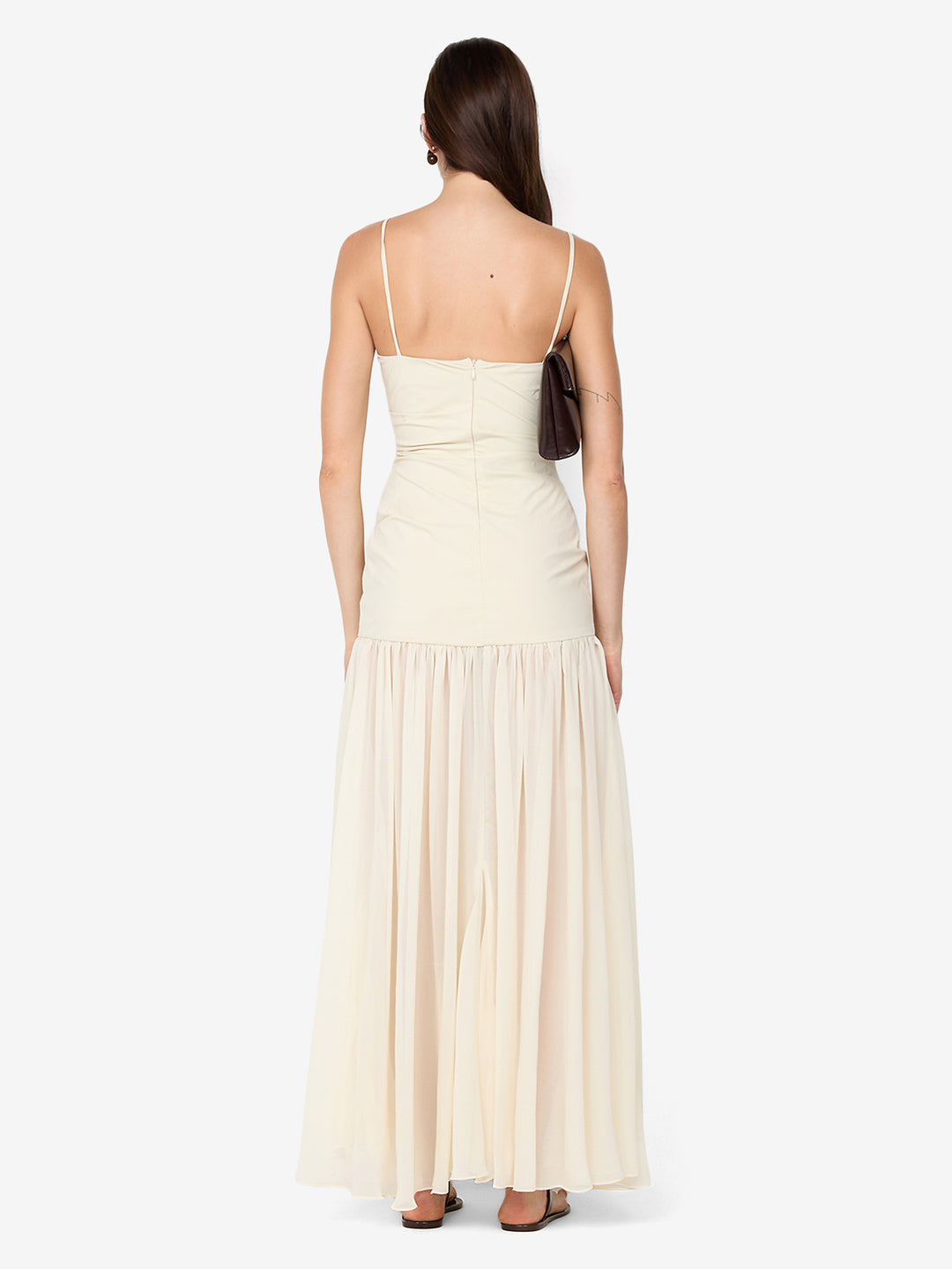 REID DROP WAIST MAXI DRESS - VANILLA