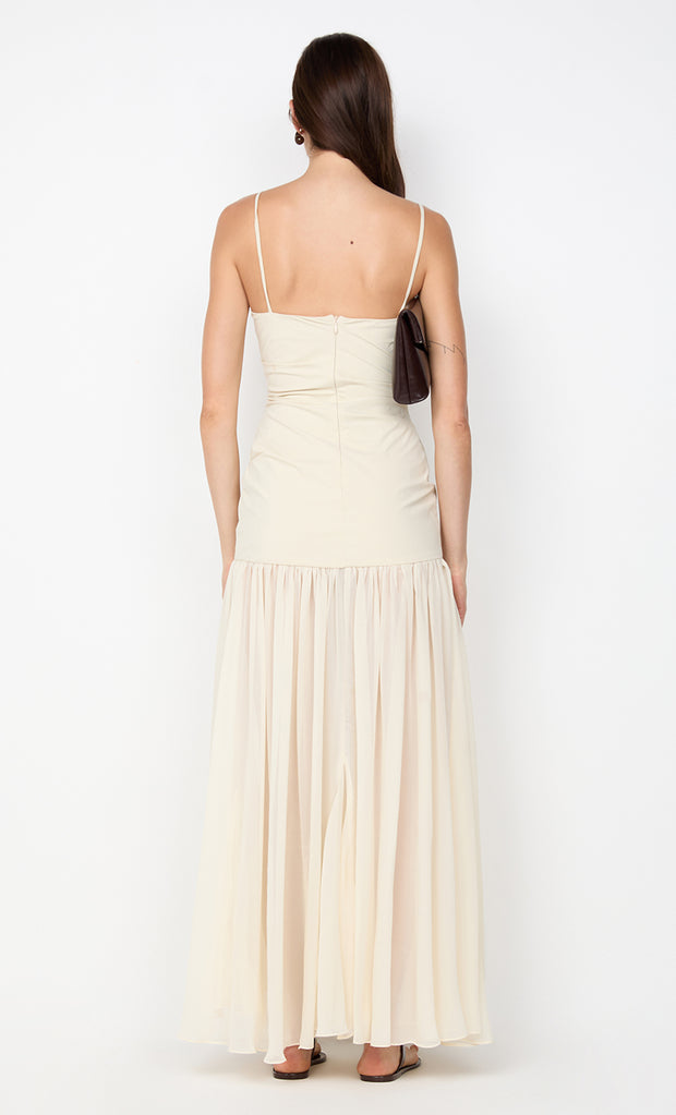REID DROP WAIST MAXI DRESS - VANILLA