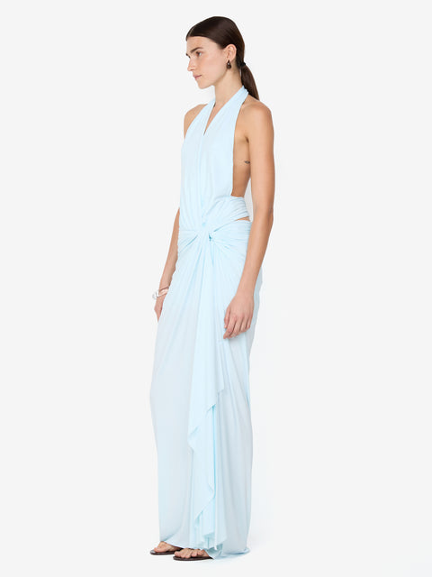 CLEMENTINE TWIST DRESS - ARCTIC BLUE