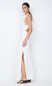 ANNETTA COWL NECK MAXI DRESS - WHITE
