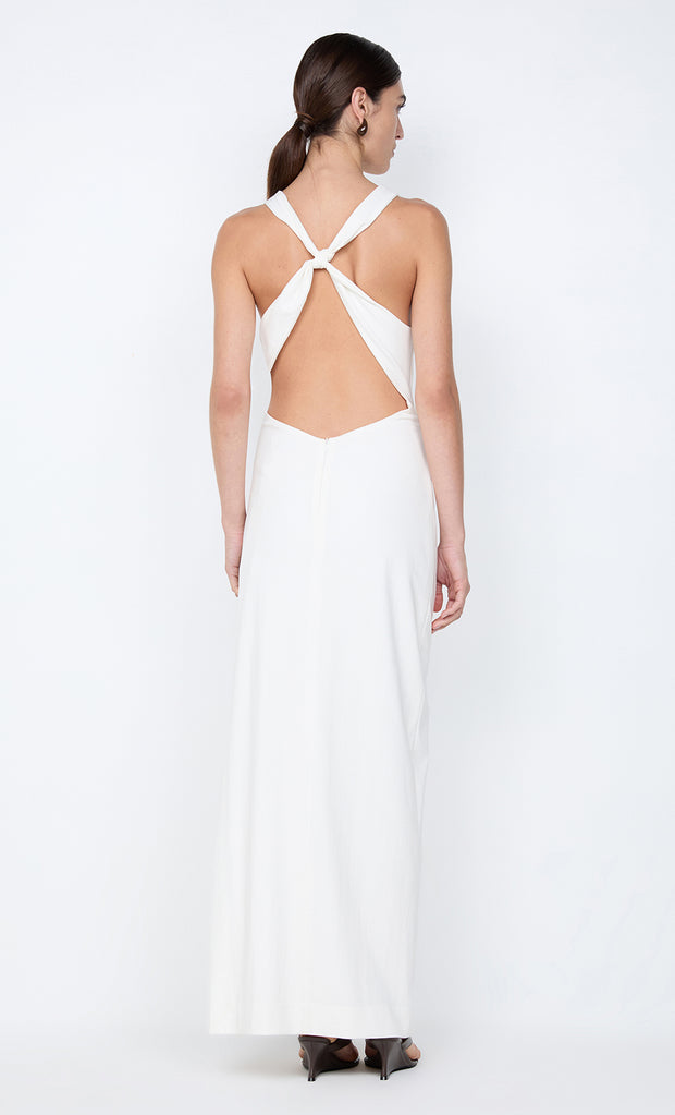 ANNETTA COWL NECK MAXI DRESS - WHITE
