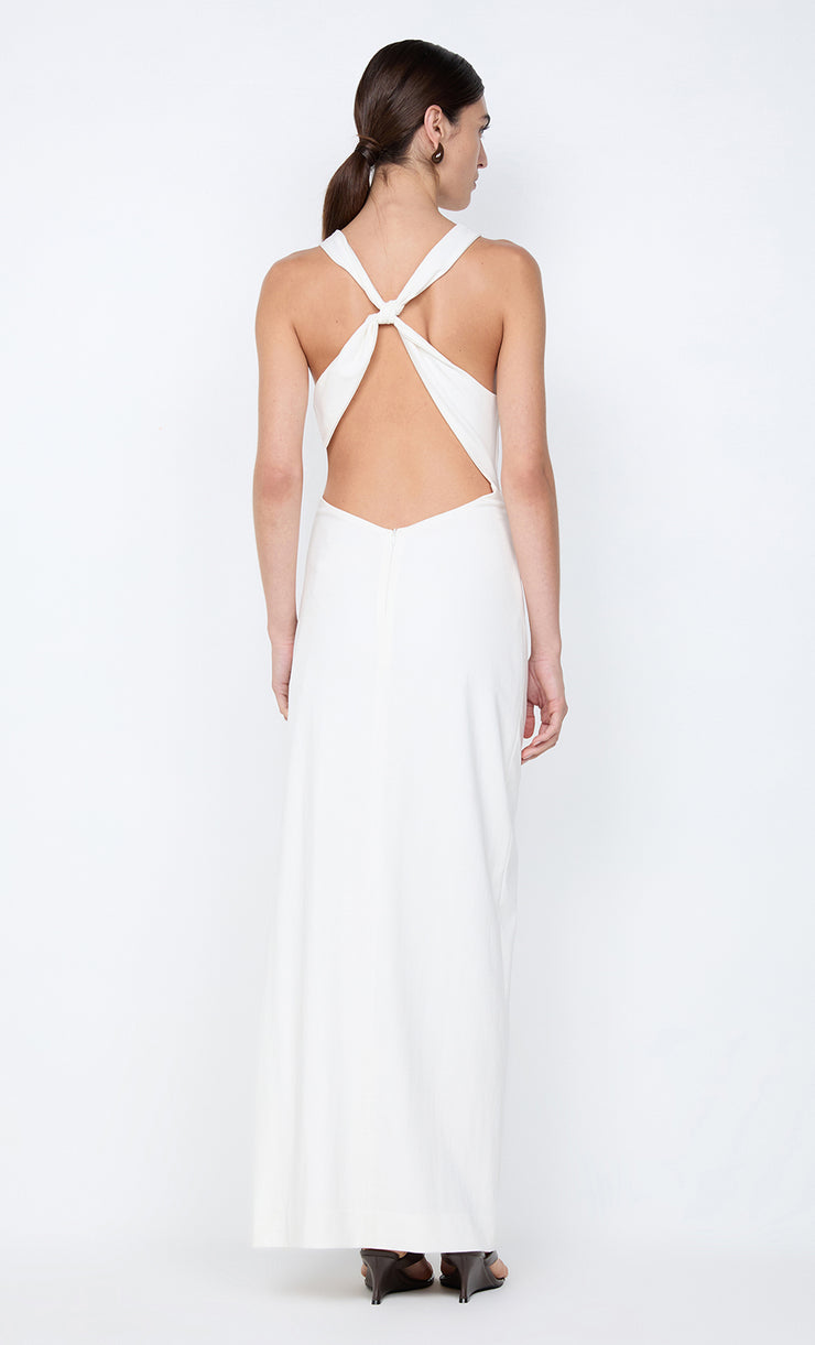 ANNETTA COWL NECK MAXI DRESS - WHITE