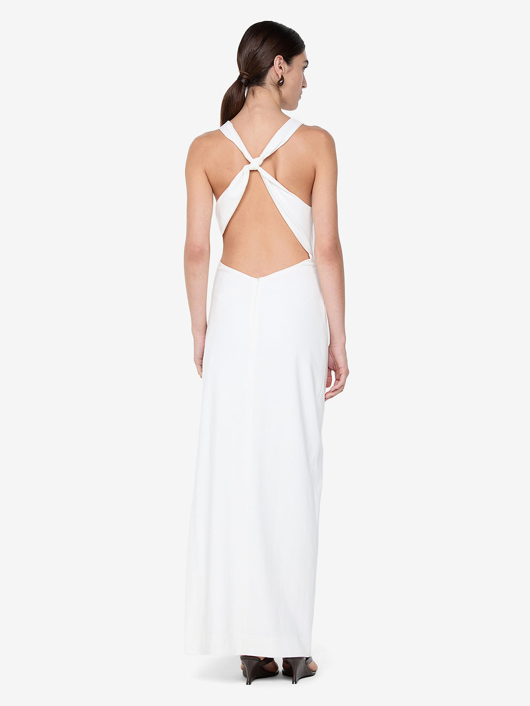 ANNETTA COWL NECK MAXI DRESS - WHITE