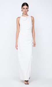 ANNETTA COWL NECK MAXI DRESS - WHITE