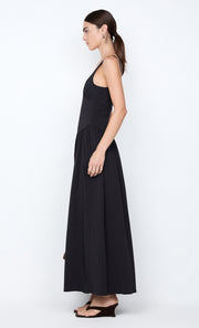 REID ASYM MAXI DRESS - BLACK