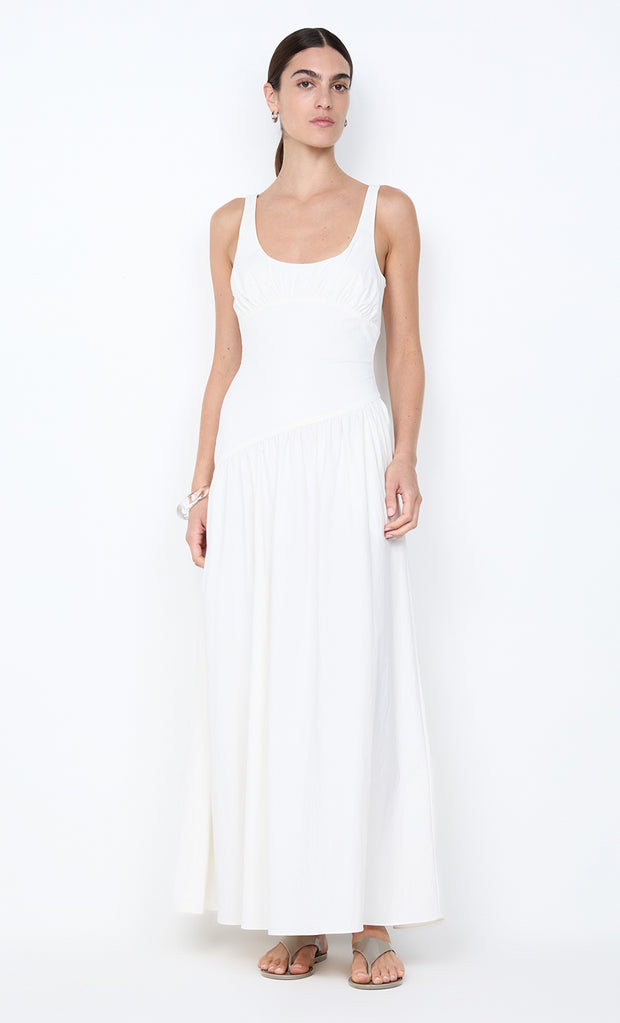 REID ASYM MAXI DRESS - IVORY