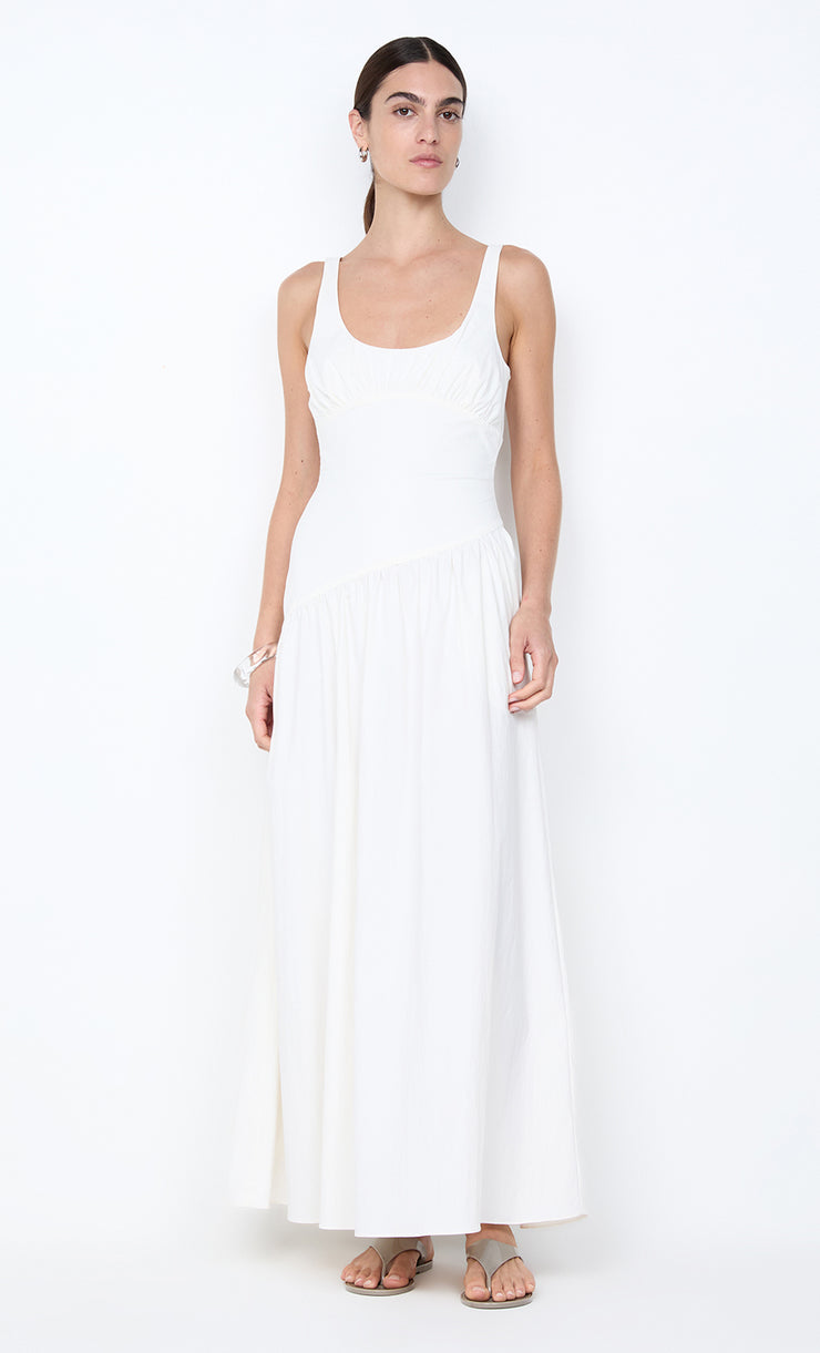 REID ASYM MAXI DRESS - IVORY