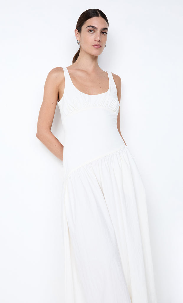 REID ASYM MAXI DRESS - IVORY
