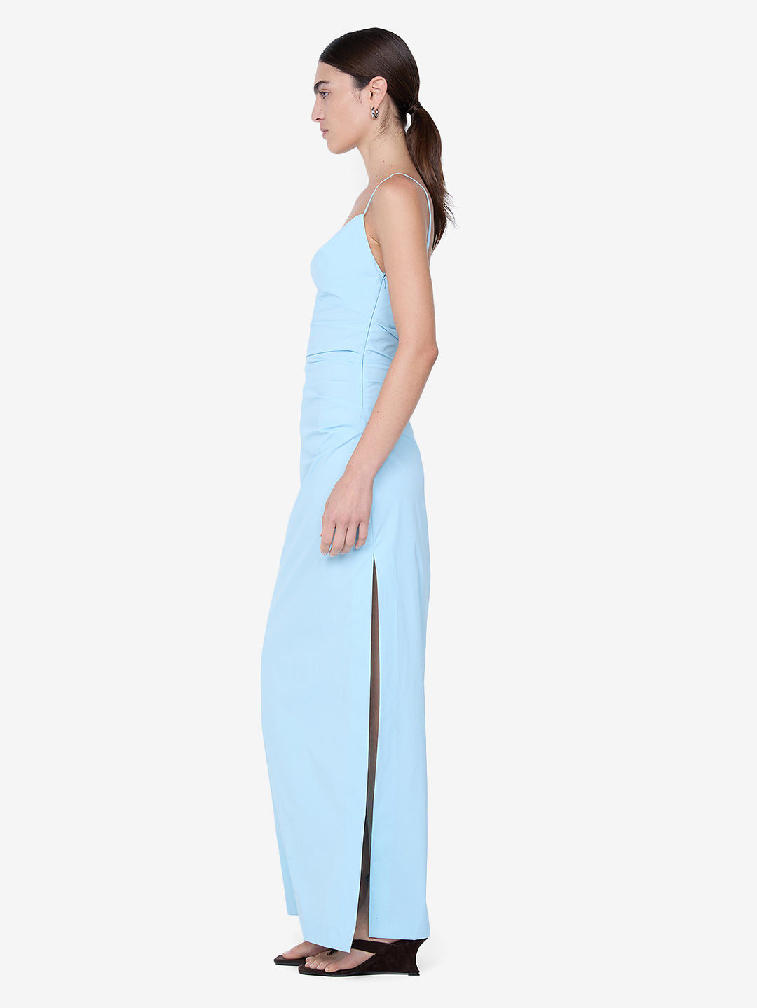 LYANA COWL NECK MAXI DRESS - SKY BLUE