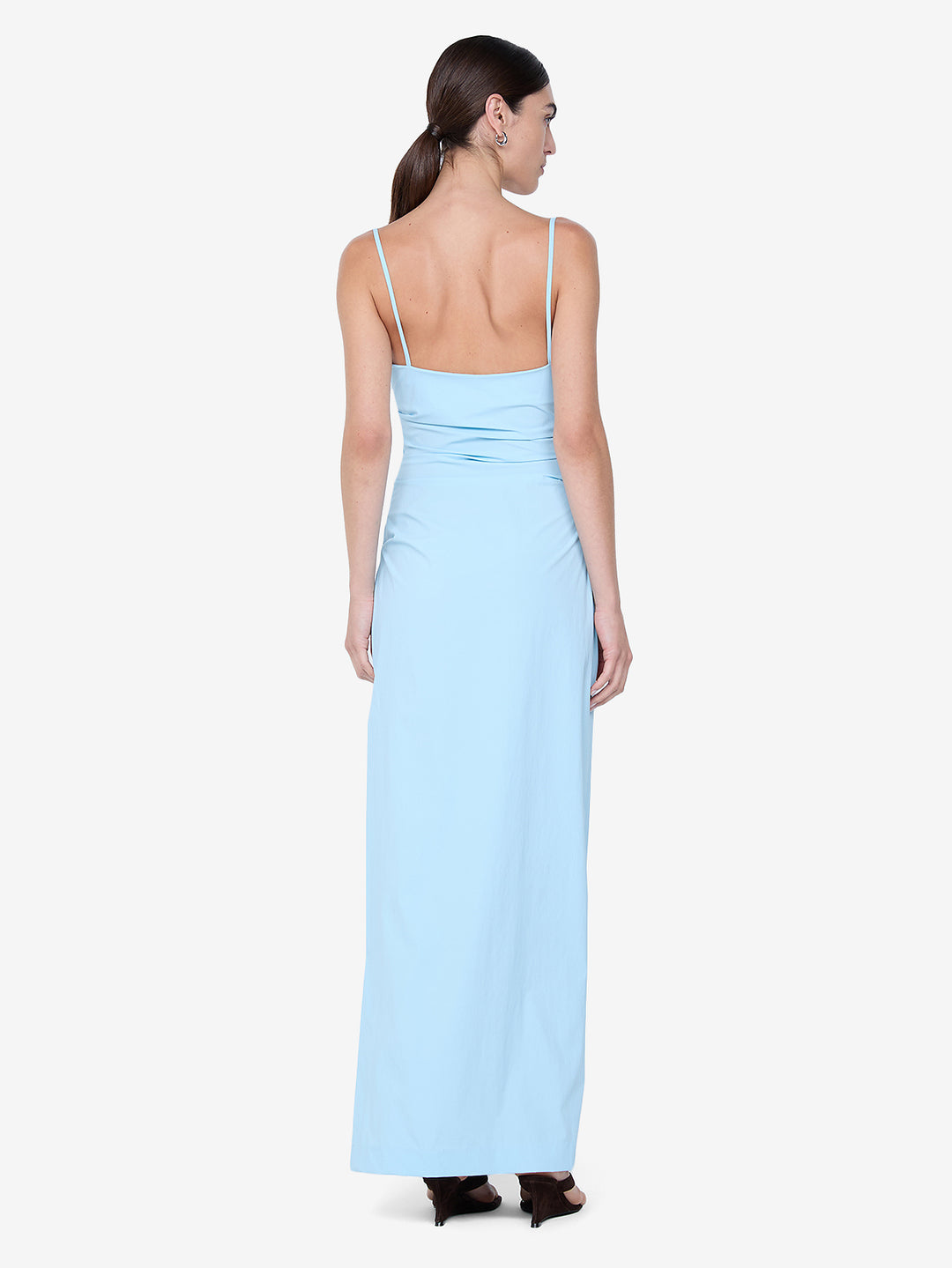 LYANA COWL NECK MAXI DRESS - SKY BLUE