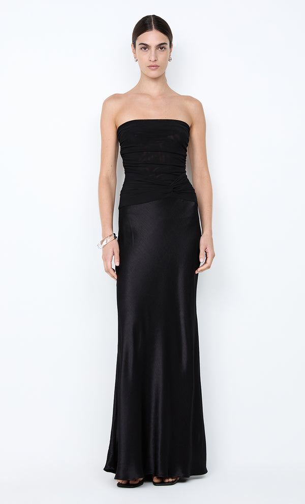 MILLAH STRAPLESS DRESS - BLACK