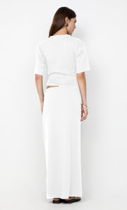 CYPRUS TWIST TEE DRESS - WHITE