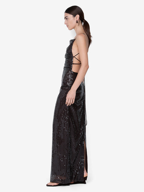 ROMILLY MAXI DRESS - DARK CHOCOLATE