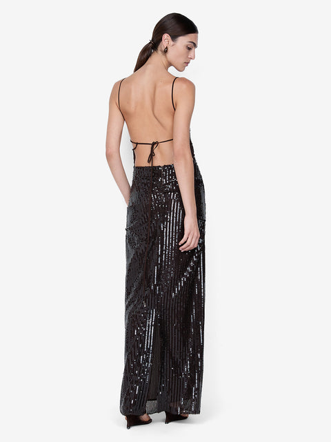 ROMILLY MAXI DRESS - DARK CHOCOLATE