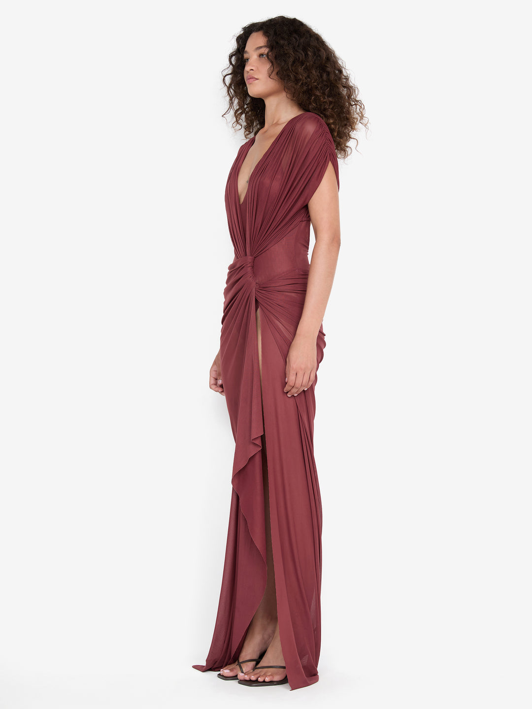 LEIA DRAPE MAXI DRESS - RUST - BEC + BRIDGE LEIA DRAPE MAXI DRESS - RUST - BEC + BRIDGE