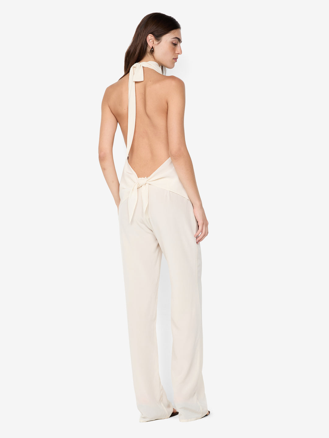 LUCIE HALTER TOP - IVORY