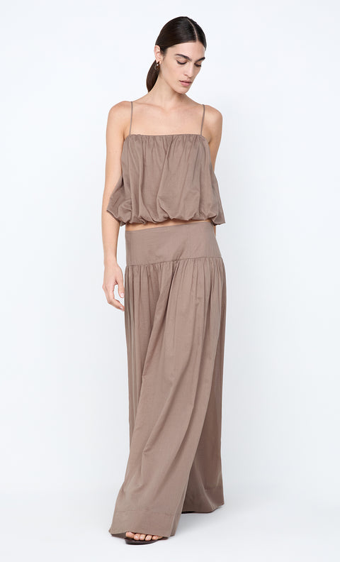 MARLOWE BUBBLE CAMI - TAUPEE