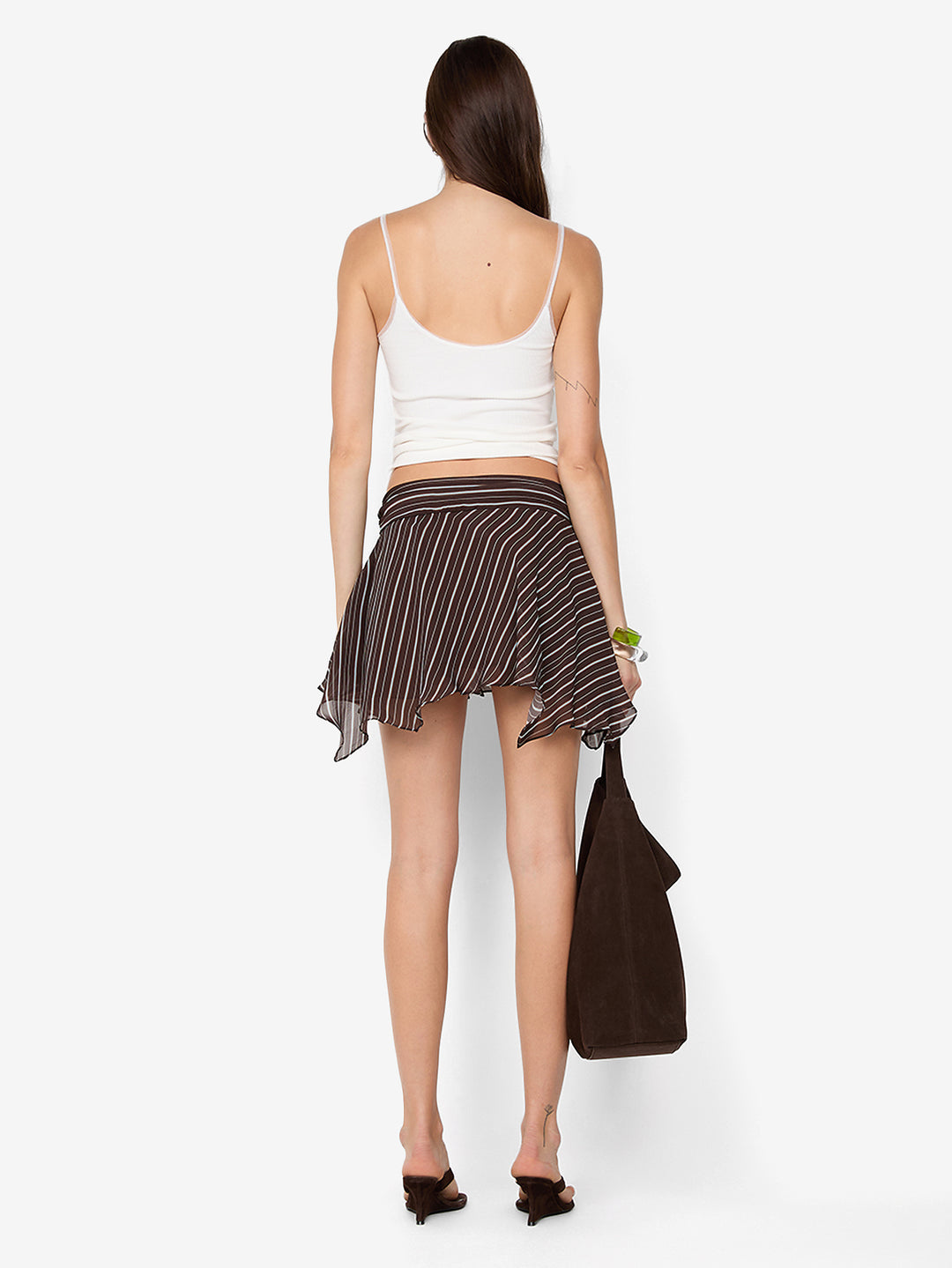 NORMA MINI SKIRT - CHOC SLICE STRIPE