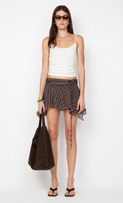 NORMA MINI SKIRT - CHOC SLICE STRIPE