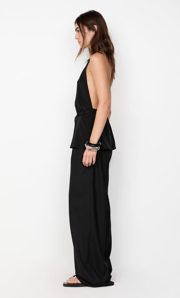 LORA HALTER TOP - BLACK