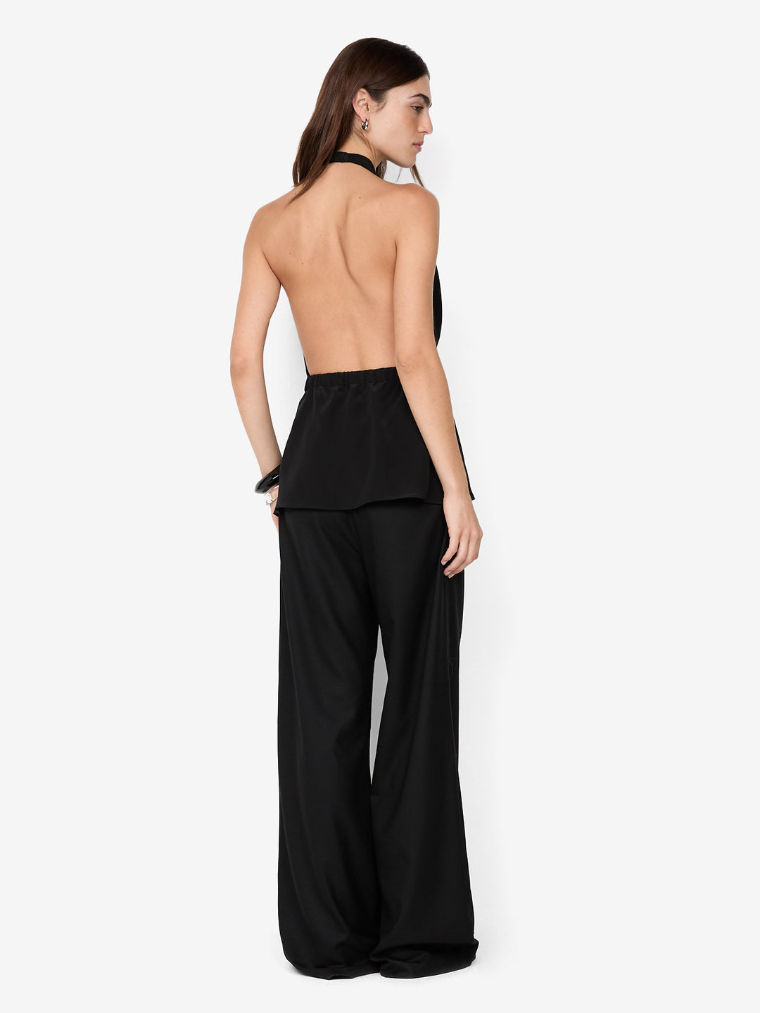 LORA HALTER TOP - BLACK